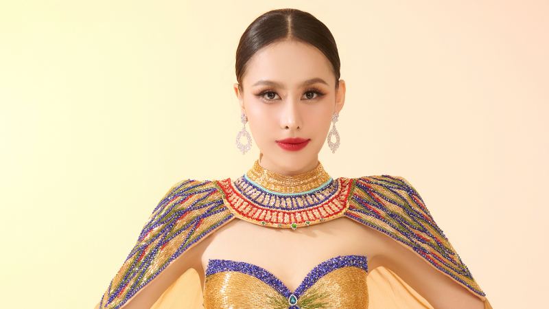 Chiếc váy nặng 20kg sẽ cùng Ngọc Hằng tham dự đêm Chung kết Hoa hậu Liên lục địa 2023