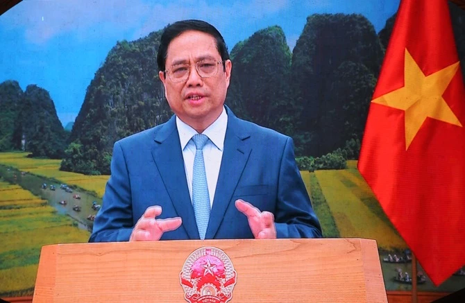 Thủ tướng Chính phủ Phạm Minh Chính truyền thông điệp đến các đại biểu từ Thủ đô Hà Nội 