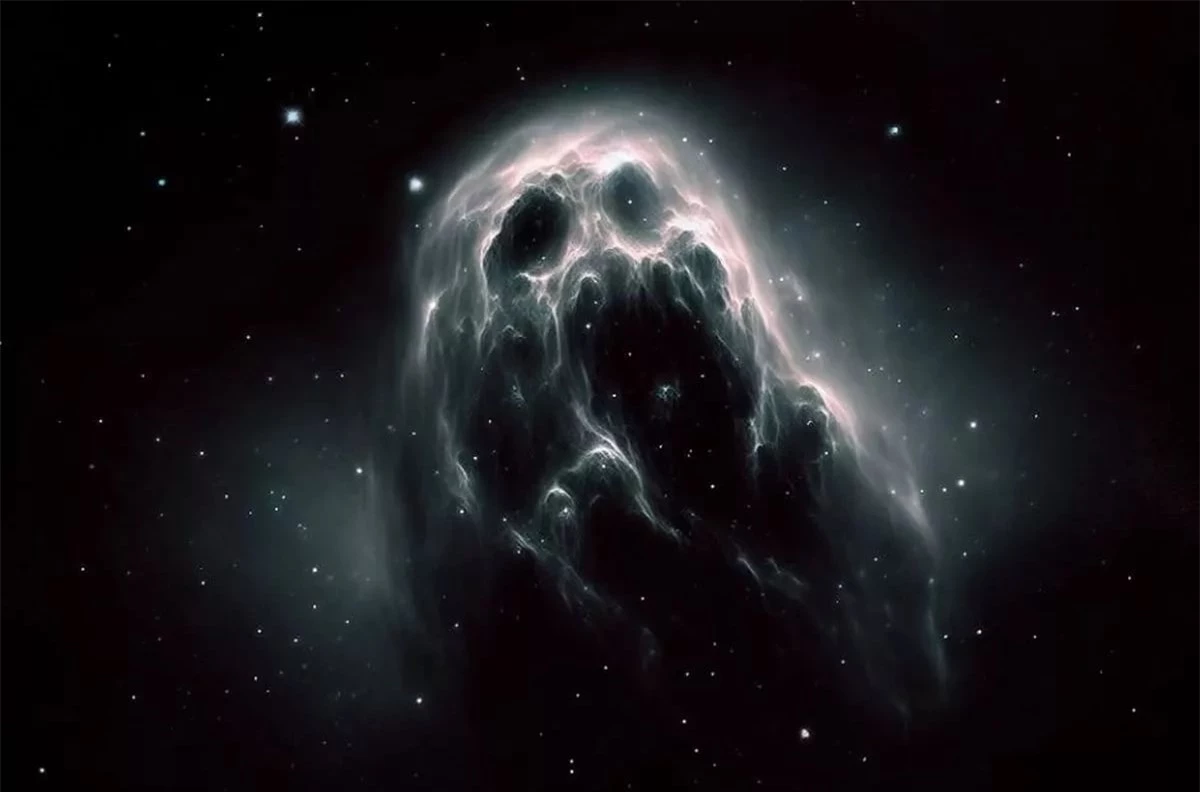 Thiên hà được hình thành khoảng 900 triệu năm sau vụ nổ Big Bang, trông giống một con quái vật đang gầm thét. (Ảnh: J. McKinney/M. Franco/C. Casey/Đại học Texas)