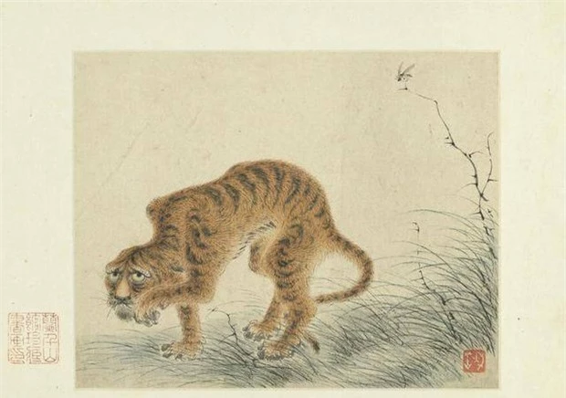 Cố cung lưu giữ bức tranh kỳ lạ vẽ con hổ ốm đói, hậu thế khó hiểu, chuyên gia phóng to tìm thấy chân tướng - Ảnh 1.