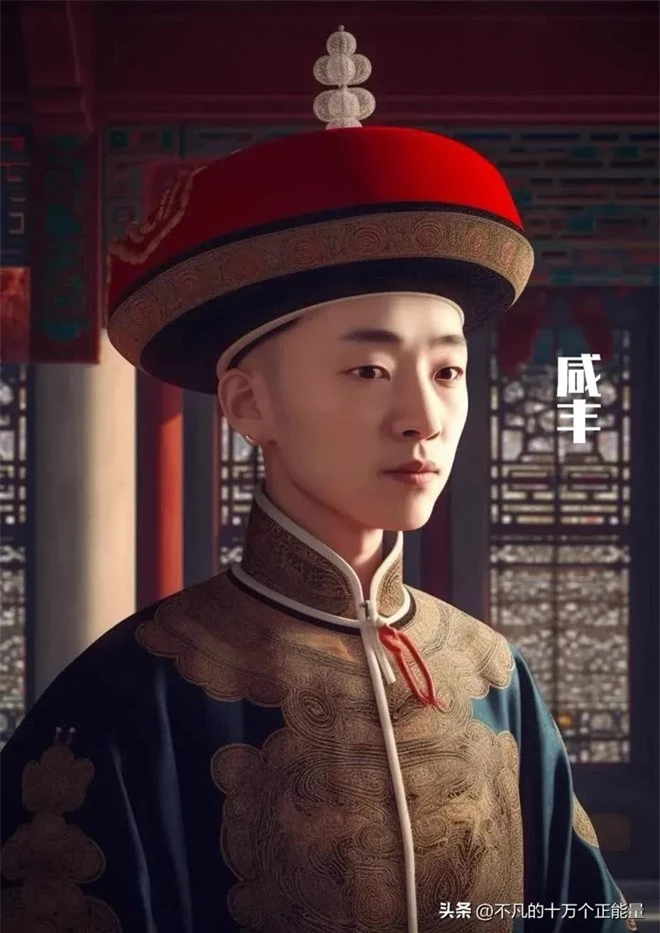 AI thêm màu vào chân dung 12 vị Hoàng đế nhà Thanh: Bất ngờ nhan sắc &quot;đấng lang quân&quot; của Từ Hi Thái hậu - Ảnh 9.