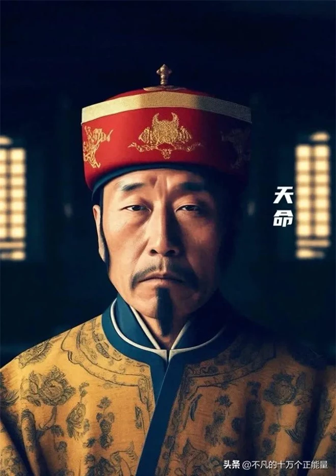 AI thêm màu vào chân dung 12 vị Hoàng đế nhà Thanh: Bất ngờ nhan sắc &quot;đấng lang quân&quot; của Từ Hi Thái hậu - Ảnh 1.