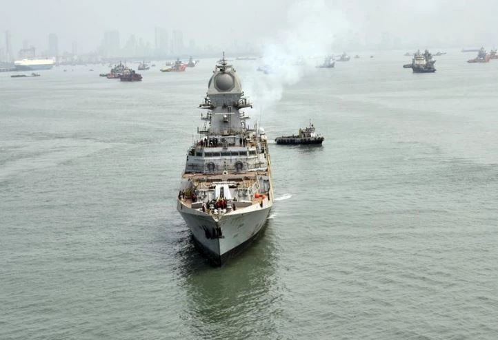  INS Imphal là tàu khu trục lớp Visakhapatnam do Ấn Độ chế tạo. Ảnh: The Hindu.