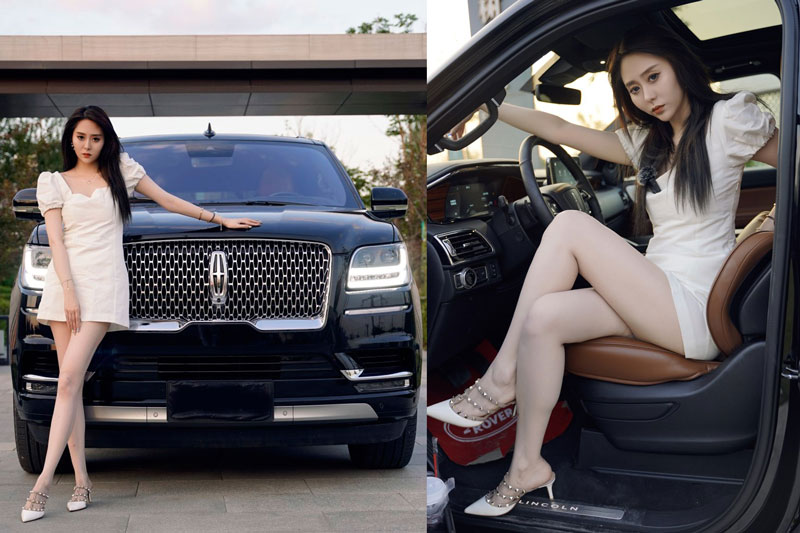'Tuyệt sắc giai nhân' khoe chân dài miên man bên 'xe chủ tịch'