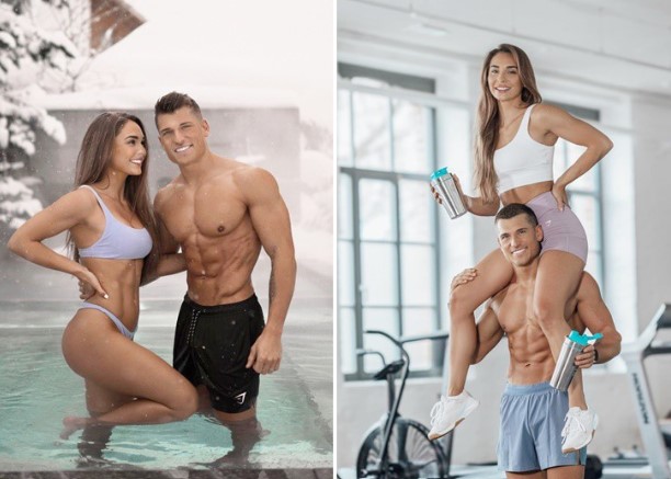 Cặp đôi thể hình gây choáng bởi ngoại hình 'kỳ vỹ': Chàng cơ bắp cuồn cuộn, nàng có 6 múi