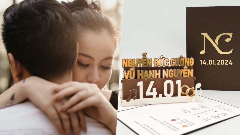 Thiệp cưới 3D độc đáo của Vũ Hạnh Nguyên - Nhạc sĩ Nguyễn Đức Cường