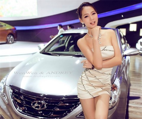 Người đẹp nuột nà bên xế hộp Hyundai ảnh 3