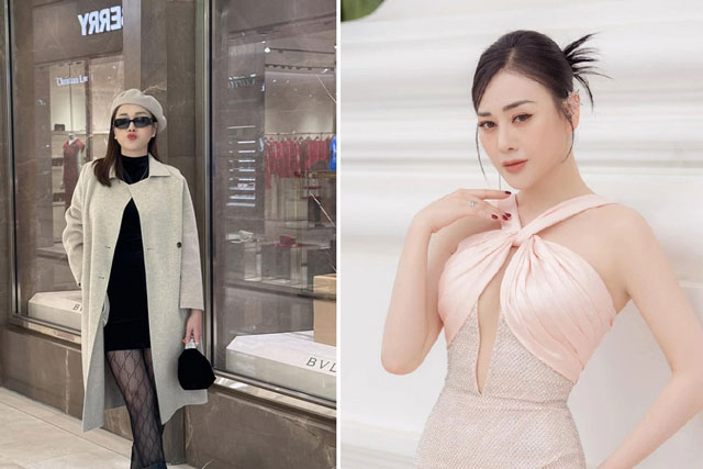 'Mẹ bầu' Phương Oanh lên đồ giấu bụng cực khéo, rạng rỡ khoe nhan sắc ở tháng thứ 6 mang thai