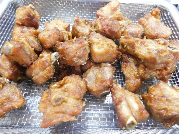 sườn chiên mắm sả  2 sườn chiên, sườn chiêm mắm sả, món ngon