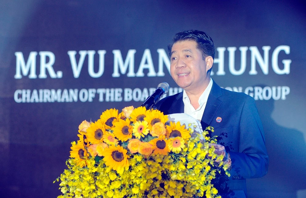 Ông Vũ Mạnh Hùng - Chủ tịch HĐQT Tập đoàn Hùng Nhơn, chia sẻ tại chương trình.