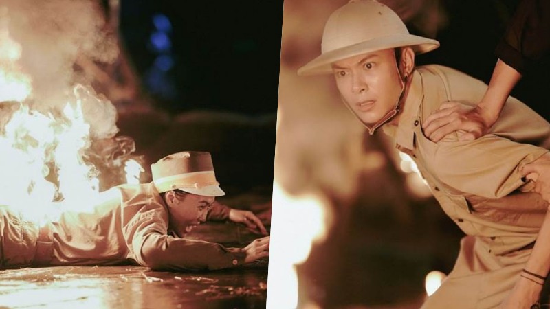 Anh Tú lo lắng khi Diệu Nhi tự đóng cảnh bị đốt cháy trong phim