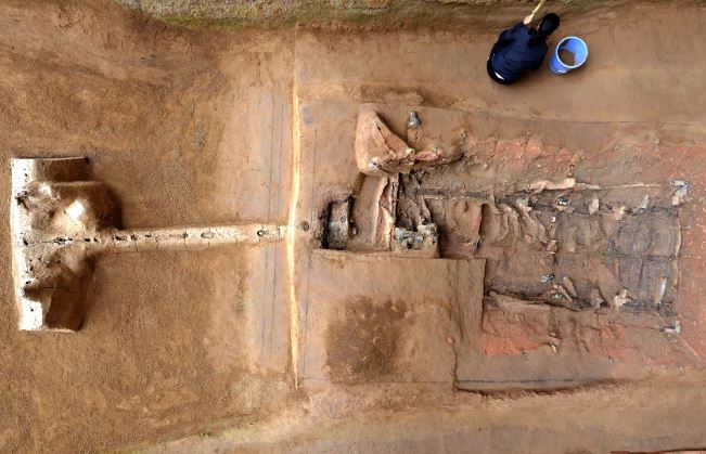 
Dấu tích mới được phát hiện tại lăng mộ số 1 Lăng Tần Thủy Hoàng