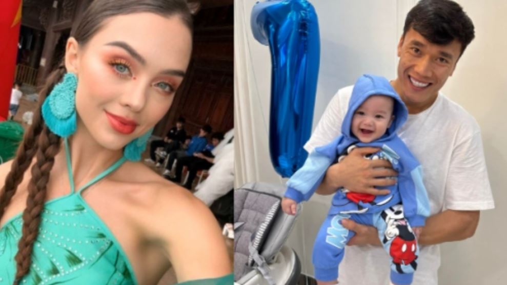 Bùi Tiến Dũng hóa ông bố đảm ở nhà trông con khi vợ mẫu tây lên đồ cực slay đi diễn