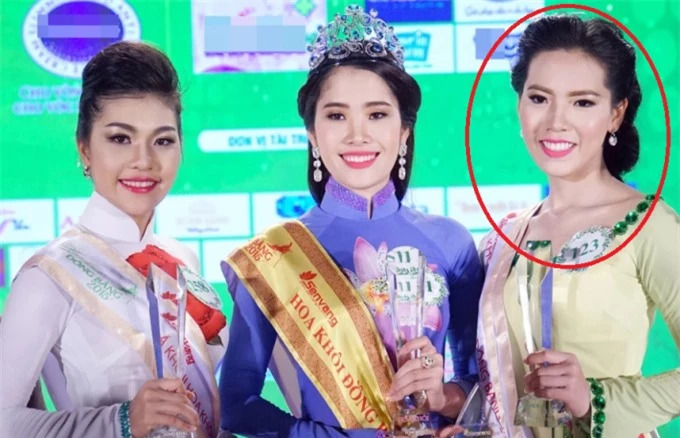 Top 3 Hoa khôi Đồng bằng sông Cửu Long 2015, Nguyễn Huỳnh Trúc Mai đứng ngoài cùng bên phải