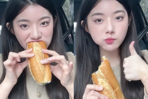 Chán mukbang bình thường, tiên nữ ngồi ăn trong xế hộp, khéo léo "chơi chiêu" giữa ồn ào đạo nhái