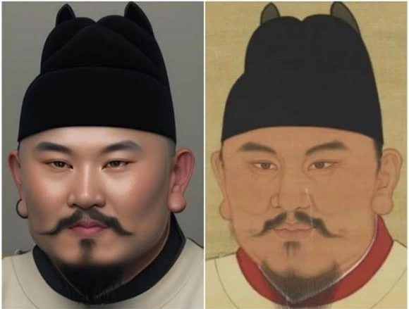Hoàng đế Chu Nguyên Chương, Hoàng đế Chu Nguyên Chương vẽ bằng AI, chân dung Chu Nguyên Chương phục hậu