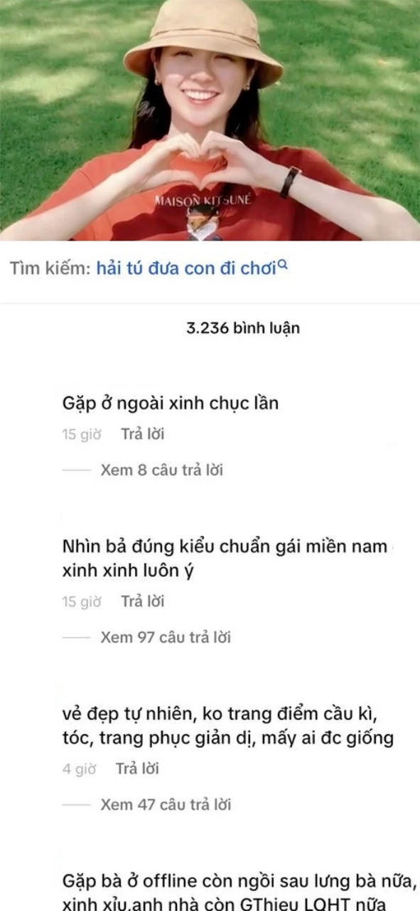 Khung tìm kiếm trong clip của Hải Tú bất ngờ xuất hiện cụm 