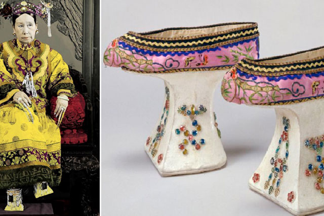 Giày của phi tần thời phong kiến Trung Quốc cao đến ngỡ ngàng, để đi được không hề dễ dàng