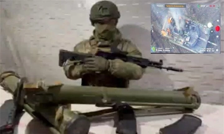 Hình ảnh của người lính Nga xuất hiện trong đoạn video.
