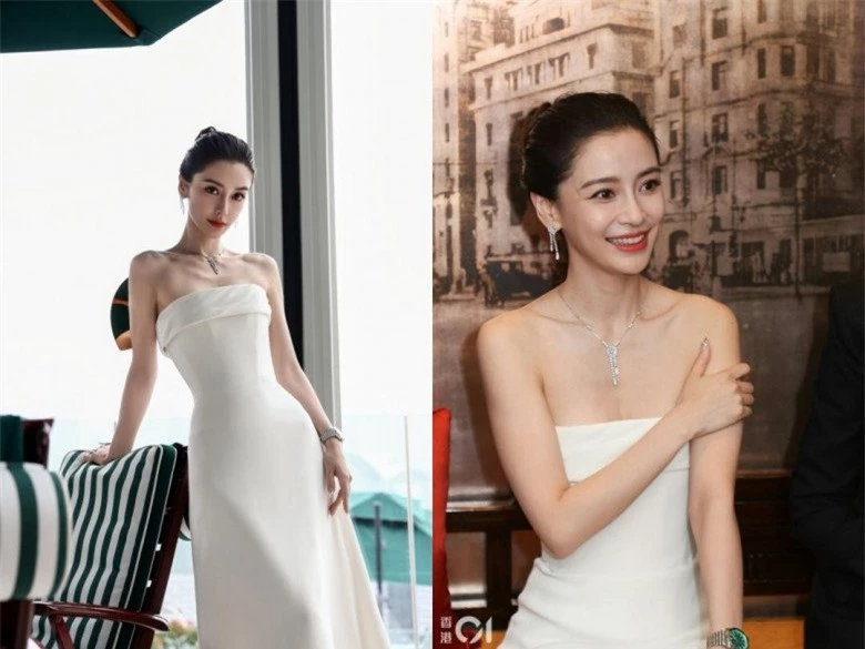 Angelababy tái xuất sau gần 4 tháng "cấm sóng", thân hình gầy đến mức không giữ nổi váy trên mình - 2