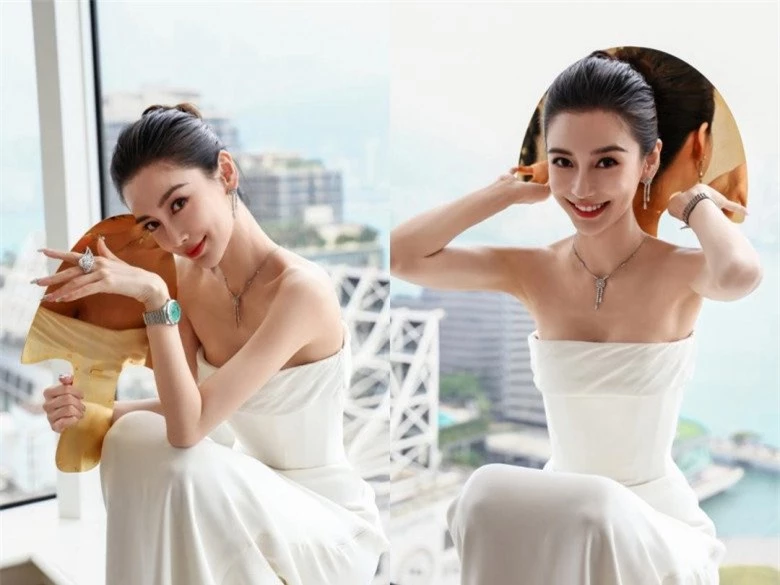 Angelababy tái xuất sau gần 4 tháng "cấm sóng", thân hình gầy đến mức không giữ nổi váy trên mình - 4