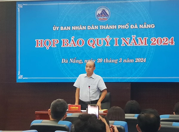 Phó Chủ tịch UBND TP Đà Nẵng Lê Quang Nam chủ trì họp báo thường kỳ quý I/2024 chiều 21/3.