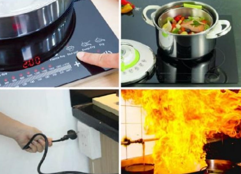Dùng bếp từ, bếp hồng ngoại cần đặc biệt tránh điều này vì có thể gây cháy, nhiều gia đình vẫn mắc phải