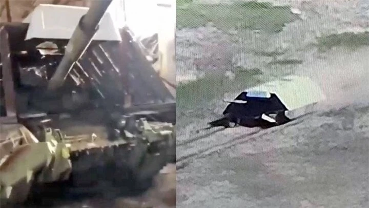 Hình ảnh về chiếc xe tăng có lớp bảo vệ kì lạ.