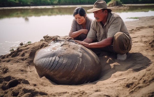 Người đàn ông phát hiện ra ‘quả trứng’ khổng lồ tại bờ sông, chuyên gia nhận định có 10.000 năm tuổi