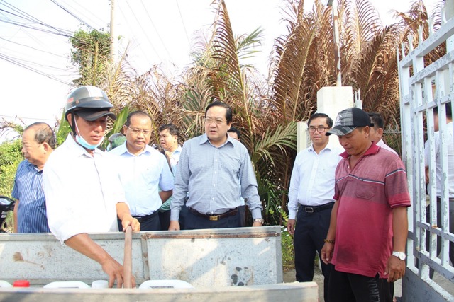 Long An công bố khẩn cấp thiên tai xâm nhập mặn