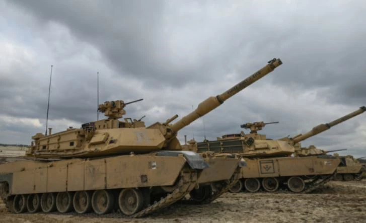 Xe tăng M1 Abrams do Mỹ sản xuất. Ảnh: Anadolu Agency