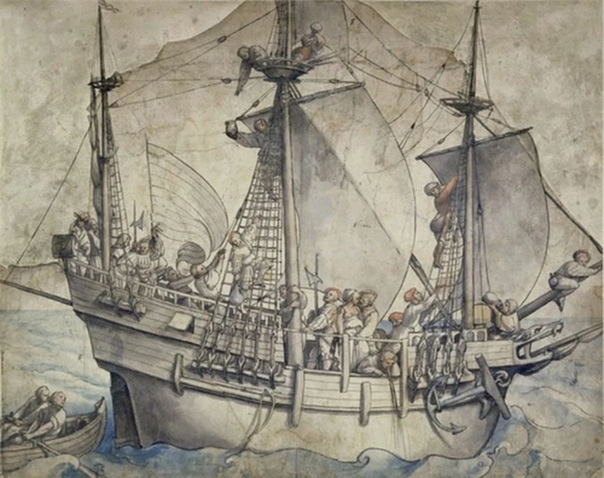 Hình ảnh con tàu được vẽ lại trong sử sách. (Ảnh: Live Science)
