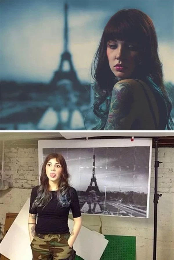   Một hình ảnh in lớn, một số công cụ Photoshop - và bây giờ bạn đang ở Paris!  