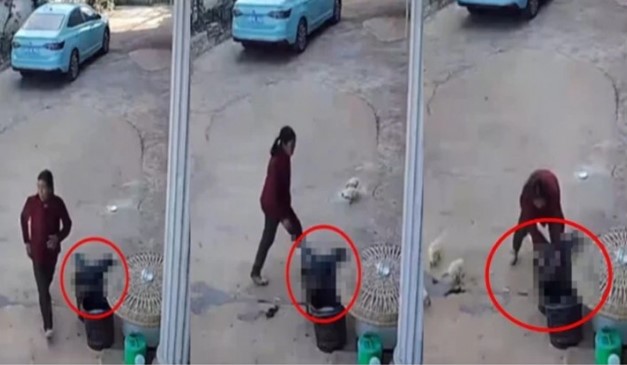 Cháu 1 tuổi đuối nước trong xô, bà nội đi qua tìm 10 lần không phát hiện: Camera ghi lại diễn biến đau lòng