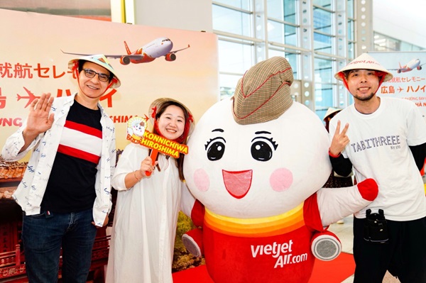 Vietjet khai trương đường bay giữa Hà Nội và Hiroshima Nhật Bản