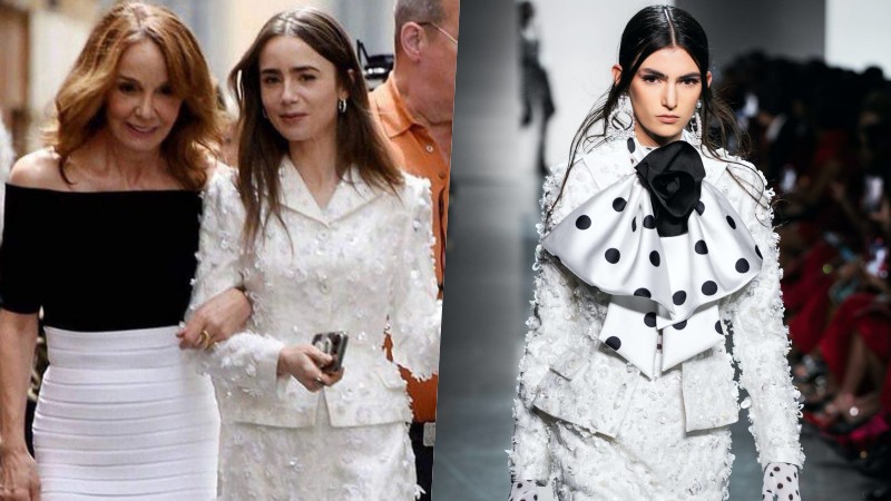 Lily Collins diện trang phục của Đỗ Mạnh Cường quay phim “Emily in Paris”