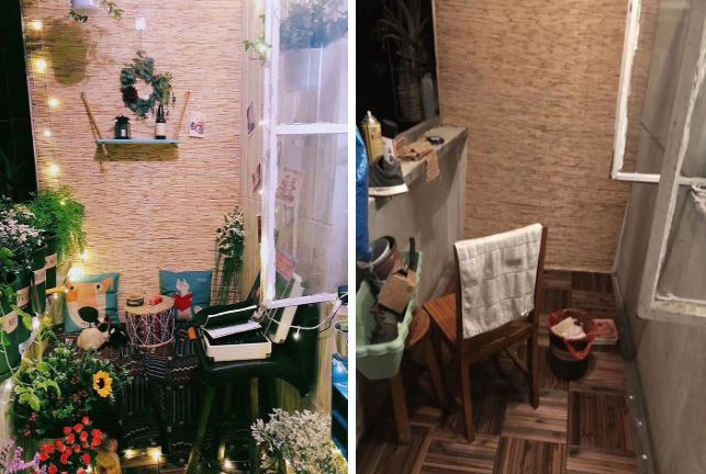 Vì bà bạn trai sắp lên thăm, cô gái lấy động lực biến ban công cũ thành góc sống ảo ai nhìn thấy cũng xin chụp ké