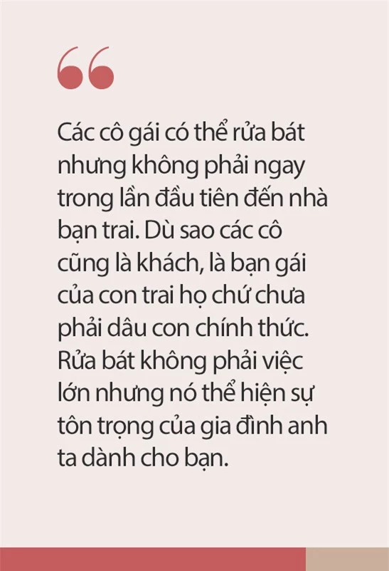 Cô gái đáp trả thẳng thừng khi lần đầu đến nhà bạn trai bị sai đi rửa bát - Đáp án cho những ai đang "lăn tăn" về câu chuyện muôn thuở - Ảnh 2.