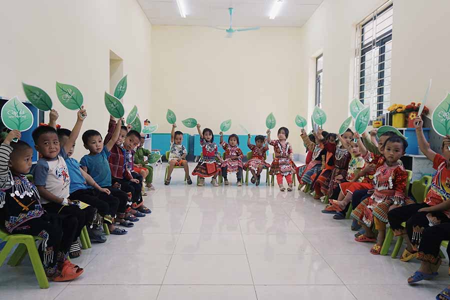 Chương trình "Cặp lá yêu thương" khánh thành trường mầm non Sơn Ca