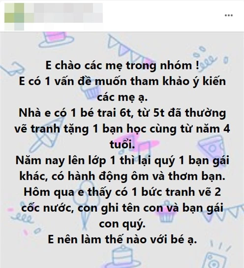 Mẹ lo ngại vì con trai 6 tuổi hay ôm và thơm bạn nữ cùng lớp, người khuyên nên kệ, người lại phản đối kịch liệt   - Ảnh 1.