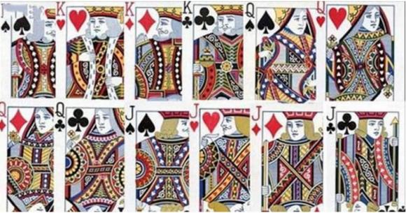 Trong số lá bài Tây, bạn có biết J, Q và K đại diện cho ai không? Tôi cũng vừa mới phát hiện ra!