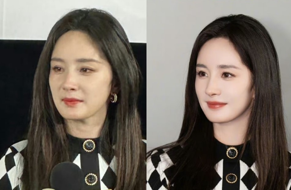 Nhan sắc già nua của Dương Mịch khi không chỉnh ảnh