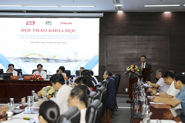 Hội thảo khoa học “Luật Đấu thầu 2023 – Kỳ vọng và thách thức đối với lĩnh vực xây dựng”.