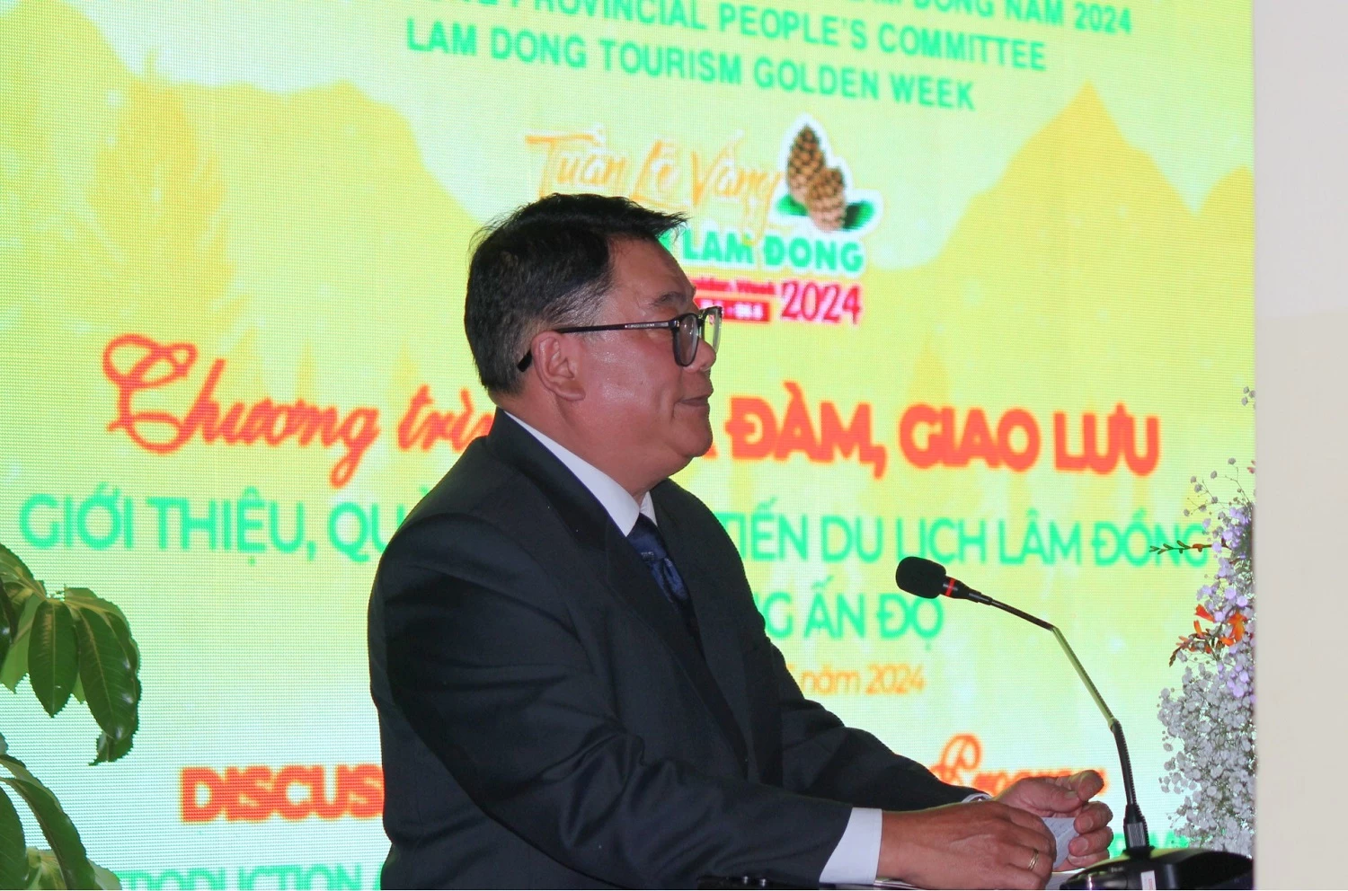 Ông Nguyễn Văn Hùng – Phó Chủ tịch Hiệp hội Du lịch Lâm Đồng - Đà Lạt, phát biểu tại buổi toạ đàm.