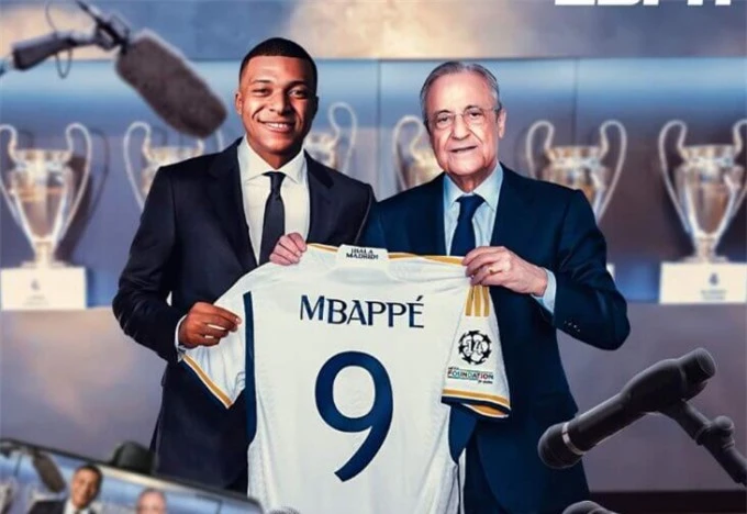 Mbappe được cho mặc áo số 9 tại Real, giống với Ronaldo thời điểm mới gia nhập Real