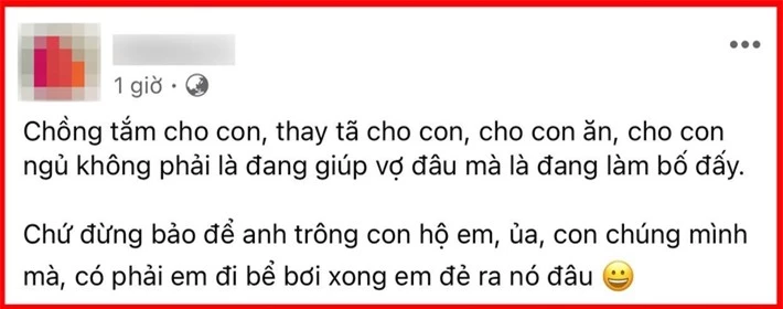 Chồng hớn hở ''để anh trông con giúp em'', vợ đáp trả một câu xanh rờn khiến chồng tím tái, giật mình thon thót - Ảnh 1.