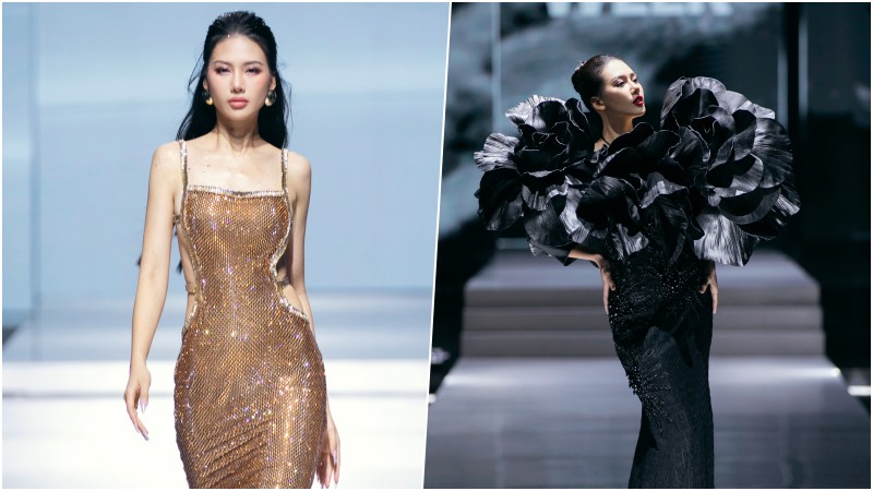 Bùi Quỳnh Hoa hóa "bông hồng đen" bí ẩn, quyền lực khi diễn vedette cho nhà thiết kế nước ngoài