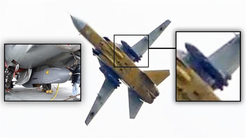 Oanh tạc cơ Su-24M của Ukraine mang tên lửa hành trình Storm Shadow do Anh cung cấp.