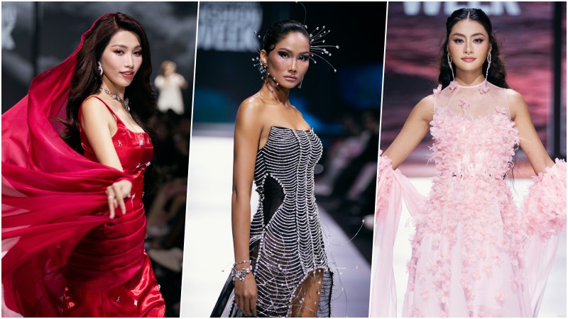 Hoa hậu H'Hen Niê, Quỳnh Châu, Xuân Hạnh hội ngộ trong bộ sưu tập "Mây"