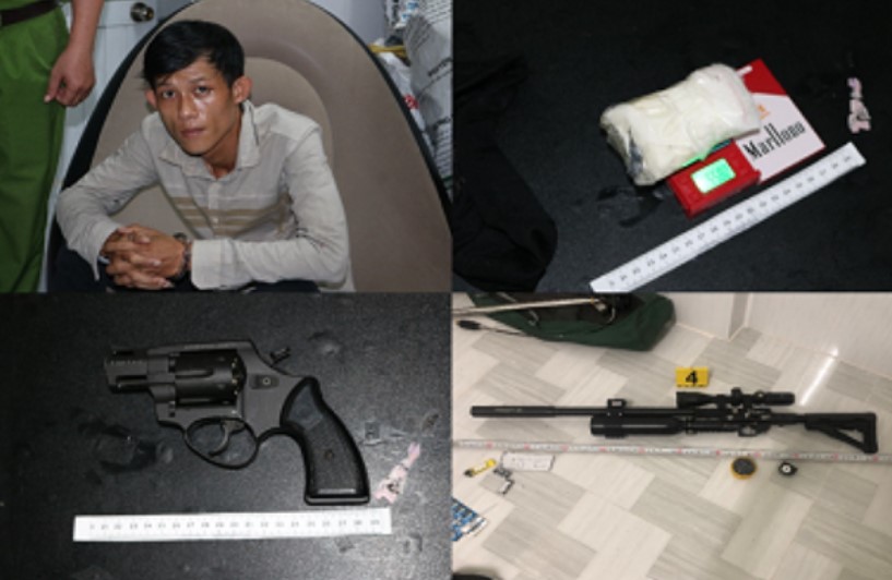 Bắt đối tượng tàng trữ ma túy, thu giữ nhiều súng đạn